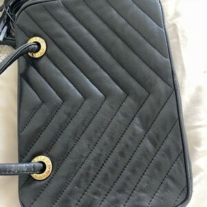 Escada Black Quilted Women’s Shoulder Bag with Gold Hardware